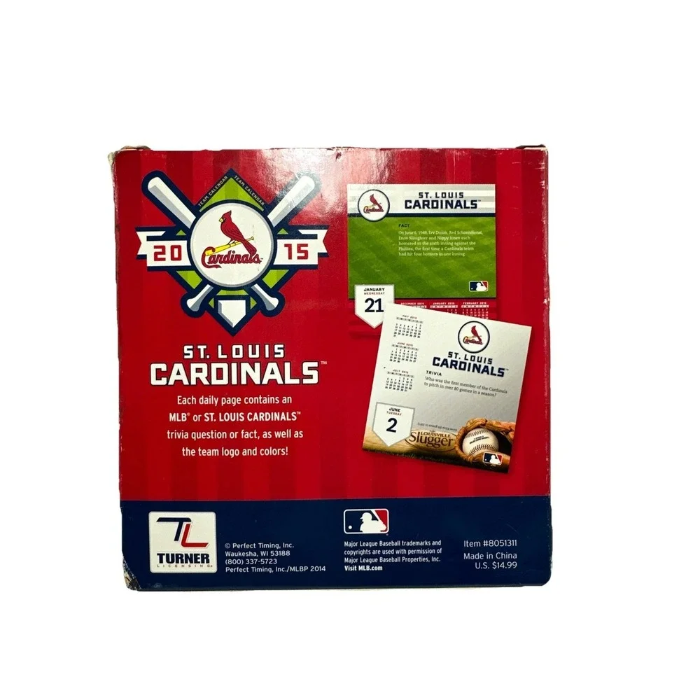 St. Louis Cardinals 2015 MLB Team Calendar Facts Trivia Baseball‎